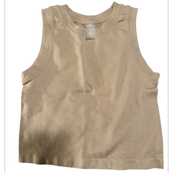 Dynamic Tops - Tan Sleeveless Crop Tank Top Stretch Great For Layering NWOT